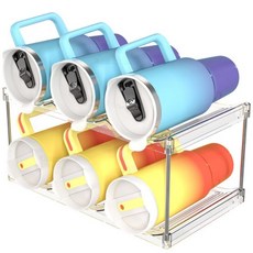 트루게더 텀블러 보관함 정리함 수납함 정리대 3구, 투명, 2세트