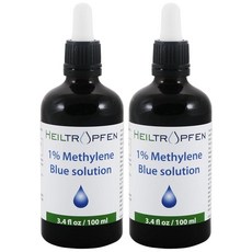 234135 2X 메틸렌 블루 1% 솔루션 | 100ml (3.4온스) - 초고순도 제약 등급 성분 타사 테스트 포름알데히드 프리 2개 세트 Heiltropfen®, 234135 2X 메틸렌 블루 1% 솔루션 | 100m