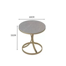 원형 티테이블 대리석 침실 설산석 미니 테이블 직경40 금발 골드, R.지름60mm골드풋아르마니그레이