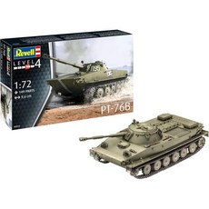 레벨 Revell 03314 PT-76B 군용 정밀 고급 모델 키트 도색되지 않음, 1개