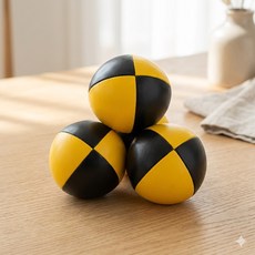 저글링공 연습용 3p 그립감 좋은 내구성 체육 수행평가, 1세트, 63mm