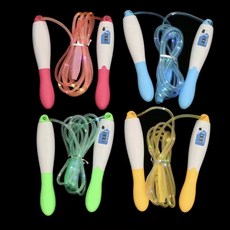 兒童學生專用發光計數跳繩 炫彩運動繩, 1個, 不發光計數器粉色