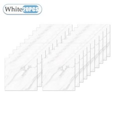 30X30CM 방수 인조 타일 홈 방유 장식용 벽지 벽 필앤스틱 방습 자가 접착 스티커, White, 20PCS, White 20PCS