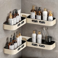 무드걸 코너 욕실선반 180도 회전선반, 베이지, 1개