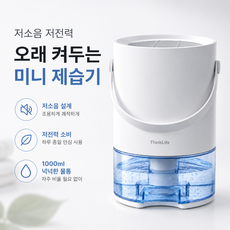 ThinkLife 저소음 원룸 미니 제습기 4계절겸용 화장실 옷장 드레스룸 욕실 곰팡이제거, 2026 최신상 저소음 제습기