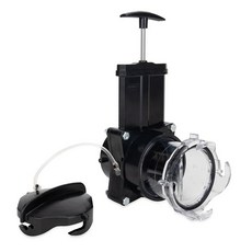 Camco 캠핑카/RV 게이트 밸브 - 내장 8.9cm(3.5인치) 투명 어댑터 및 바요넷 프롱 4개 7.6cm(3인치) 하수구 피팅에 적합하며 RV 배수 파이프에 쉽게 연결(, 3인치