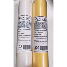 (快速出貨)FUANG 福安 草圖紙 白色黃色 50碼#102、#202 非20碼贈精美小禮, 1個, 白色 12吋 50Y