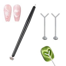 샘코스 3D 캣아이 네일 아트 펜 3점 세트 더블 헤드 네일용 마그넷 Y자형 키틴 아이네일 마그넷 툴 스틱 하트형 네일 효과 손톱 스타일링 보조제 초보자 전문가용 간편한 조작