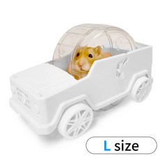 견행묘행 햄스터 고슴도치 쳇바퀴 자동차 마라톤휠 L사이즈, 1개, 화이트