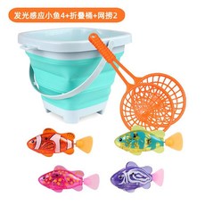 목욕 빛의 유도 전기 작은 생선 수중 애완 동물 수영 시뮬레이션 광대 장난감, 10 가벼운 방출 유도 전기 물고기  4 모델  + 2