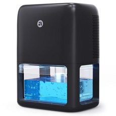 60 OZ Dehumidifiers for Home Dual-Semiconductor Quiet Dehumidifier with Timer Sleep Mode Auto-Off, Black, Black