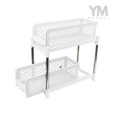 YM 슬라이딩 틈새선반 화이트 틈새수납장20cm