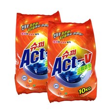 슈퍼 액티브 가루세제 10kg x 2개 / 대용량 세탁 빨래