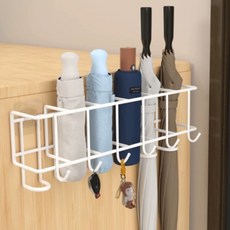 수납가구 현관 부착 벽걸이형 우산걸이 6구 우산꽂이 보관거치대, 6구 화이트, 6구 화이트