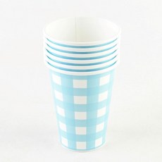 72번 종이컵 7온스 6입 [체크 블루], 1개