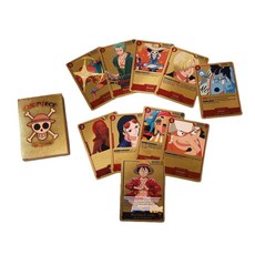 海賊王英語金箔卡55張套組 航海王燙金卡牌 路飛索隆收藏卡 日漫周邊, 金色, 1個