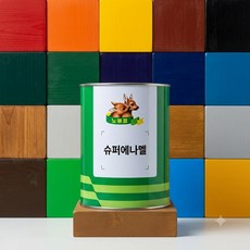 노루 슈퍼에나멜 플러스 진밤색 유광 1L, 밝은녹색(유광), 1개