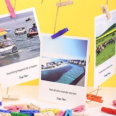 나무집게 포토 미니 우드 집게(컬러 세트 50개입), 본상품