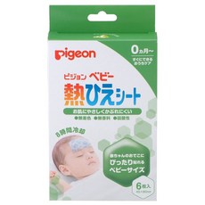 Pigeon 貝親 嬰兒退熱貼 8小時冷卻 弱酸性, 1個, 6入