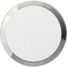 HEXNUB - AeroPress XL 커피 메이커용 재사용 가능한 금속 필터 프레스에 적합한 스테인리스 스틸 종이 필터보다 풍성한 바디 실버 메시, 1 Pack, 1개