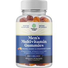NaturesCraft 男性綜合維他命軟糖 橘子櫻桃&草莓口味, 男性, 1個, 90顆