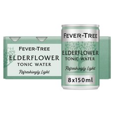 영국 피버트리 Fever-Tree Light Elderflower Tonic 라이트 엘더플라워 토닉 워터 캔, 6개, 150ml