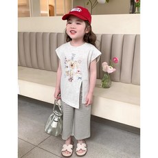 BABY BEAR 女童短袖套裝 兒童兩件式休閒穿搭