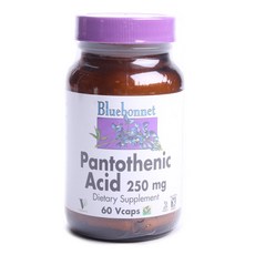 Bluebonnet 維他命B5保健素食膠囊 250mg, 1個, 60 件