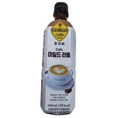 조지아 카페 마일드 라떼 커피음료, 500ml, 11개