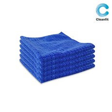 크린핏 바둑 극세사 행주 30 x 40 cm, 파랑, 5개