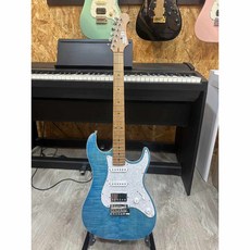JET JS 450 OBL 電吉他 Stratocaster HSS 藍色虎紋 小搖座 電吉他, 1個