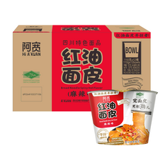 백가 아콴 홍유면피 마라맛 매콤맛 홍유량피면 증국식비빔면(컵), 12개