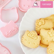 쉐프메이드 헬로키티 4종 쿠키커터 (캐릭터 모양 틀 얼굴 주먹밥 세트 도시락 만들기)
