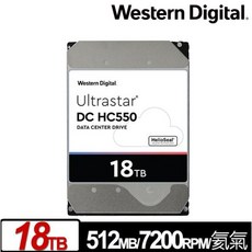 WD Ultrastar DC HC550 18TB 企業級硬碟 (彩盒裝) WUH721818ALE6L4 (含稅公司貨), 售價