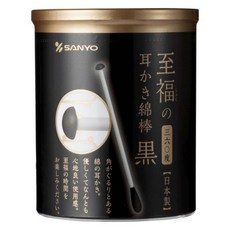 SANYO 山洋 至福 360度掏耳棉花棒 黑色, 1個, 100入