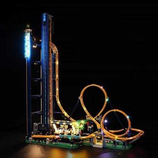 롤러코스터 블럭 조립 놀이동산 장난감 선물 LED 조명 세트