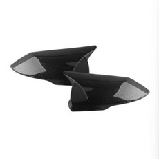라인용 자동차 사이드 미러 커버 블랙 리어뷰 쉘 캡 트림, 1개, 1. Carbon Fiber