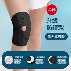 六代超薄運動護膝，半月板支撐，透氣舒適