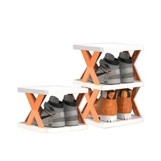 多層鞋架 鞋櫃 免組裝層架 置物架, 1個, 二層 超取限5個 ,藍色