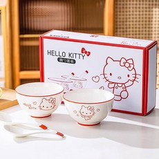 산리오 도자기 수저 선물세트 집들이 선물, 헬로키티, 1개
