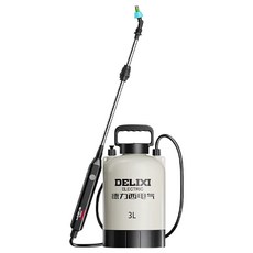 DELIXI 3L 電動噴霧器 延長噴桿 360°可調噴頭, 白色, 1個