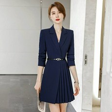 修身顯瘦西裝連身裙 職業OL工作面試服