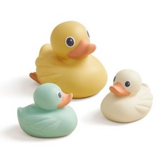 Itzy Ritzy Ducky 가족 - 방수 디자인의 오리 부유 목욕 장난감 3종 세트오리