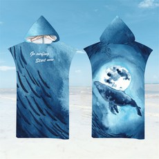 시옷시옷 후드 비치 물놀이 타올 가운 바캉스 휴양지 수영 판초 타월