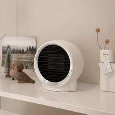 미니멀공간 MINI-061 욕실 사무실용 미니 온풍기 소형 팬히터 라운드형, 화이트