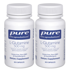 퓨어인캡슐레이션 L-글루타민 L-Glutamine 500mg, 60정, 2개