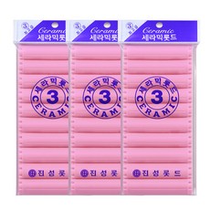 오라이브 진성 셀프파마 세라믹 헤어 롯드 3호, 3개, 핫핑크