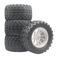 125MM 4개 5가지 색상 RC 고무 스펀지 타이어 휠 림 HSP 1:10 몬스터 빅풋 트럭 88005 94111, 17 88040W