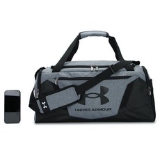 언더아머 남녀 공용 언디나이어블 5.0 더플 SM 스포츠 가방 1369222-012, 그레이+블랙, 1개