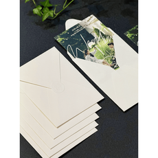 세로형 크림 청첩장 봉투 고급지 웨딩 초대장 봉투 10매